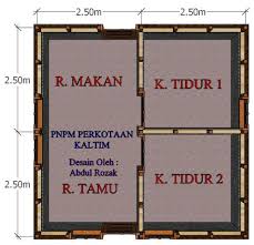 Desain rumah minimalis 3 kamar ini menggambarkan tiga kamar yang berhadapan dan ruang tamu diapit ditengah. 97 Gambar Denah Rumah Ukuran 5x5 Terpopuler Denah