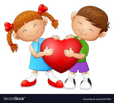 Cartoon Couple In Love Holding Heart Vector Image On Vectorstock Couple Cartoon Couples In Love Art Therapy Projects