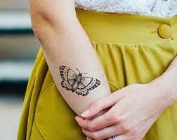 Butterfly Tattoo Fake Tattoo Black And White Butterflies Tattoo Girly Tattoo Big Tattoo Girl Temporary Tattoo By Temp Tat White Butterfly Tattoo Girls Temporary Tattoos Butterfly Tattoo