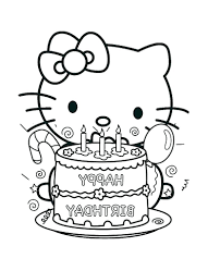 Seahorses and tropical fish adorn these pages. Hello Kitty Happy Birthday Coloring Pages Printable Online Coloring Pages