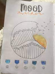2018 Bullet Journal August Mood Tracker Bulletjournal Artsy Cute Bulletjourna Bullet Journal August Bullet Journal Cover Ideas August Bullet Journal Cover