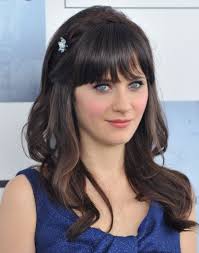 For women with long tresses who don't like long hairstyles, half up half down hairstyles can be a great choice. Oh The Cuteness Zooey Deschanel S Fun Half Up Hairdo Glamour