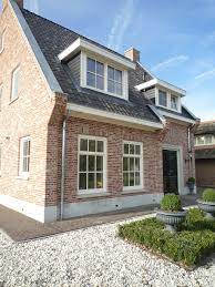 Ontwerp Nieuwbouw Woning Klassiek Engelse Stijl Schaepers Huis Buitenkant Buitenkant Huis Gevel Woning