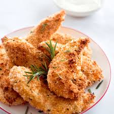 I can't believe preheating big ovens for some chicken tenders! Crispy Baked Chicken Tenders With Rosemary And Parmesan Fork Knife Swoon