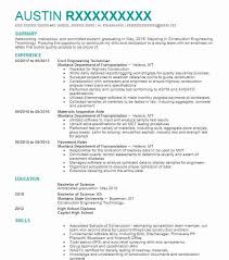 civil engineering lab technician resume