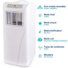Son rendement, lui, ne peut toutefois pas dépasser celui du cycle de carnot. Airton Pompe A Chaleur Climatiseur Mobile Reversible 2700w 9000 Btu Chaud Froid Deshumidificateur Surface De 27m Cdiscount Bricolage