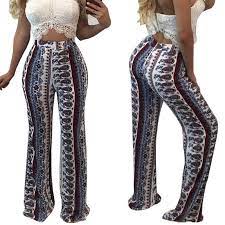Largest online retailer of leggings and leg fashion in kids, regular, plus and extra plus sizes with over 4000 styles and the lowest online prices. Doyerl Ladies Boho Trousers Women S Long Pants High Waist Casual Pattern Print Wide Leg Bell Bottom Legging Soft Flare Pants Pants Capris Aliexpress