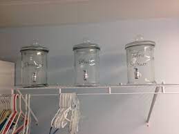 Laundry Room Jar Dispensers Brilliant Idea Bleach Detergent Fabric Softener Glass Dispensers W Easy Laundry Room Jars Laundry Room Laundry Room Makeover