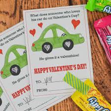 #valentinstag dekorationen für klassenzimmer kreativ printable valentines cards with skittles #valentinstag dekorationen für klassenzimmer. Car Valentines Free Printable Valentine S Day Cards For Kids