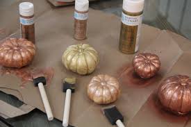 Using my homeright spray shelter, i spray painted approximately 20 normal size canning lids with krylon rose gold. Glamming Up My Pumpkins Redefining Domestics