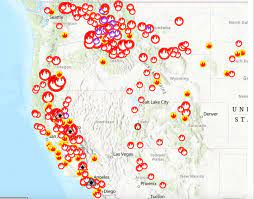 The october 2017 northern california wildfires, also known as the northern california firestorm, north bay fires, and the wine country fires were a series of 250 wildfires that started burning across the state of california, united states, beginning in early october. U S Wildfires Map Update As California Oregon And Washington Blazes Burn Nearly 1 5m Acres