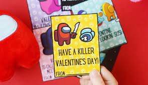 Among Us Valentines Free Printable Among Us Valentine Cards The among us characters are so cute! free printable among us valentine cards