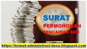 Contoh Surat Permohonan Pencairan Add Format Administrasi Desa