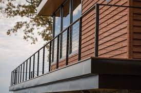 This article is about balcony railing designs. Balcony Railing With Black Cables And Fittings Rustic Balcony New York By Keuka Studios Inc Houzz