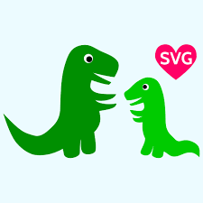 Download Cute Mom And Baby Dinosaur Svg Files For Cricut And Silhouette To Make Dinosaur Cards Invites Shirts And Gifts