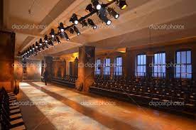 Empty Fashion Show Stage With Runway Chairs And Lights Fashion Show Stage Fashion Show Fashion Show Stage Design