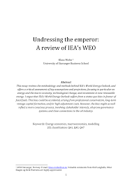 You must log in to continue. Pdf Undressing The Emperor A Review Of Iea S Weo