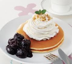 アメリカンチェリーソースのパンケーキ イオンのプライベートブランド topvalu トップバリュ 食べ物のアイデア パンケーキ ソース