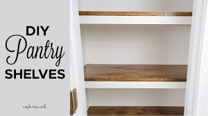 Learn How To Build Diy Pantry Shelves To Update Your Pantry Closet With Functional And Pretty Shelving These Wood Pantry Diy Pantry Shelves Shelves Diy Pantry