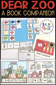 Dear Zoo Book Companion Speech Therapy Aac Zoo Animals Category Dear Zoo Speech Therapy Book Companions Book Companion