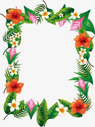 Exquisite Green Plant Borders Green Plants Tropical Painting Leaf Wallpaper