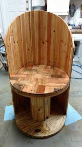 Pallet Electrical Spool Chair Palletfurnitureoutdoor Spool Furniture Pallet Furniture Outdoor Wooden Spools
