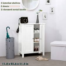 Get set for bathroom floor cabinets at argos. 3 Tier Floor Storage Cabinet Bathroom Cabinet Indoor Home Wall Bathroom Cabinet Wooden Door Shelf Space Saver Organizer Bathroom Floor Cabinet With Double Louvered Doors Free Standing Bathroom Storage Cabinets White Wish