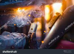 Industrial Welder Welding Fabricated Construction In Factory Welding Process By Shielded Metal Arc Welding Smaw O Shielded Metal Arc Welding Welders Welding