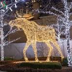 LED Giant 3D Large Christmas Moose Animal Motif Lights ...