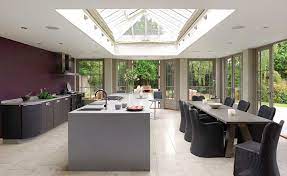 Roof Lantern In A Kitchen Diner Extension Landhuizen Houten Terrasoverkapping