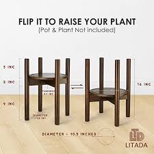 Check spelling or type a new query. Litada Wood Plant Stand Mid Century Planter Stand With Plant Saucer 16 Tall Fit 10 Flower Pot Wood Flower Pot Holder Home Decor Walnut Color Plant And Pot Not Included Pricepulse