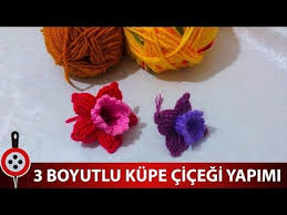 3 Boyutlu Orgu Kupe Cicegi Yapimi Uc Boyutlu Orgu Cicek Yapimi Youtube Tig Isi Cicekler Tig Isleri Orgu