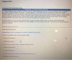The white house cheered the demise of joe camel, which now appears only in the united states. Problem 11 04 According To The In The News Below Chegg Com