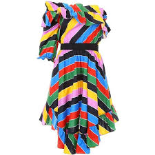 Rainbow Dress 575 Liked On Polyvore Featuring Dresses Colorful Dresses Multi Colored Striped Dress Rainbow Dress Womens Rainbow Dress Multicolor Dress