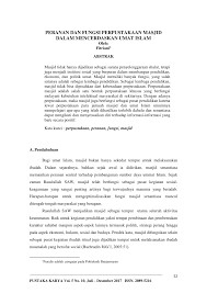 An edition of peranan imam masjid dalam membina masyarakat di kotamadya banda aceh (1996). Pdf Peranan Dan Fungsi Perpustakaan Masjid Dalam Mencerdaskan Umat Islam