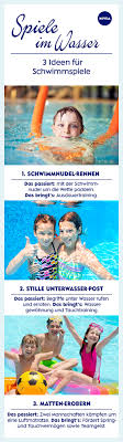 Spiele Im Wasser Mit Spass Schwimmen Lernen Nivea Schwimmen Spiele Schwimmunterricht Kinderschwimmen