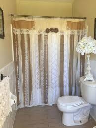 Cool Unique Shabby Chic Shower Curtain Ideas For Small Bathroom Shabbychicbathroom Burlap Shower Curtains Rustic Shower Curtains Shabby Chic Shower Curtain