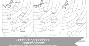 El sistema solar está formado por una estrella central ,el sol , los cuerpos que lo acompañan y los espacios que quedan entre ellos. Sistema Solar Para Ninos Aprender Imprimir Y Colorear Imagenes Y Dibujos Para Imprimir