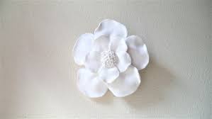 Magnolia Flower Wall Sculpture Spring Floral Decor Clustered Wall Flower Sculptures White Modern Minimalist Floral Decor