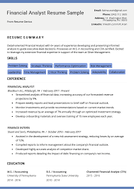 Provided financial services and support for overseas transfers. Financial Analyst Resume Sample Template Ms Word Tips