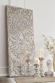 Mirrored Damask Panel Champagne Home Decor Decor Damask Wall