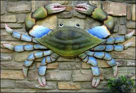 Besides good quality brands, you'll also find plenty of discounts when you shop for crab wall art during big sales. Painted Metal Blue Crab Wall Hanging Coastal Decor Tropical Wall Decor 23 X 34 Outdoor Metal Art Tropical Wall Decor Metal Crab