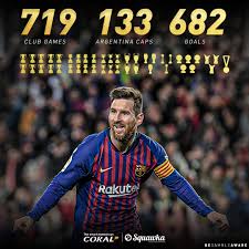 Dos ligas españolas, dos europa league, dos supercopas de europa, una supercopa de españa y una copa del rey. Lionel Messi 039 S Career By Numbers So Far 719 Games 133 Caps 682 Goals 10 Laliga 8 Supercopa De Espana 6 C Squawka Football Scoopnest