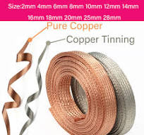 Pure Copper/Tinned Copper Metal Shielding Braided Sleeving Cable Wire  Sleeving