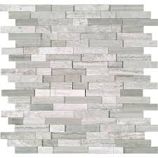 Msi White Quarry Split Face 12 In X 12 In X 10 Mm Textured Marble Mesh Mounted Mosaic Tile 1 Sq Ft Wq Sfil10mm The Home Depot Mosaic Wall Tiles Mosaic Reface Fireplace