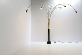 Vector image arc lamp, jaspar, vintage engraved illustration. Italian Vintage Arc Lamp With 7 Arms Wauwshop Belgium