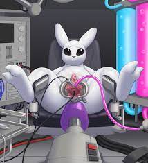 1girls anal anal sex cervical penetration cervix chair clitoris  dildo dildo in ass dildo insertion feet female female only fucking machine  furniture genitals hi res laboratory looking at viewer