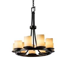 Justice Design Group Cndl 8766 14 Crem Mblk Matte Black Candlearia 9 Light 1 Tier Chandelier