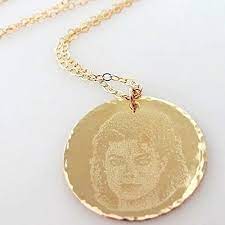 Police jewelry is designed to serve and protect your style. Amazon Com Photo Pendant Necklace Custom Engraved Picture Necklace Personalized Gold Filled Necklace Custom Face Engraving Handmade