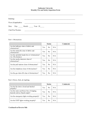 Personalize these 2022 organizers with the online calendar maker tool and operate well with other office applications, contain. Monthly Fire And Safety Inspection Form Printable Pdf Download